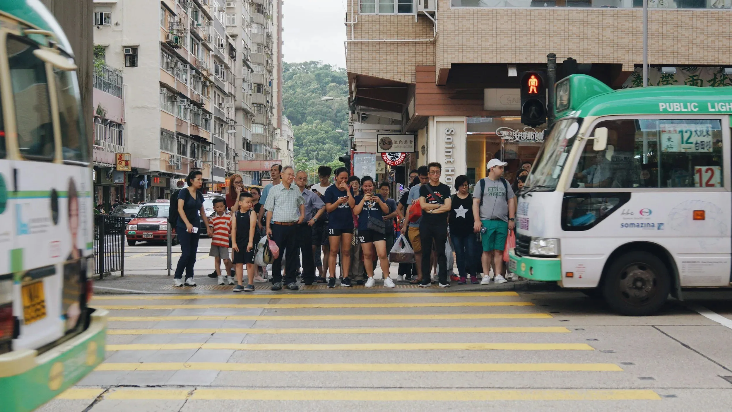 A street crossing in Hong Kong