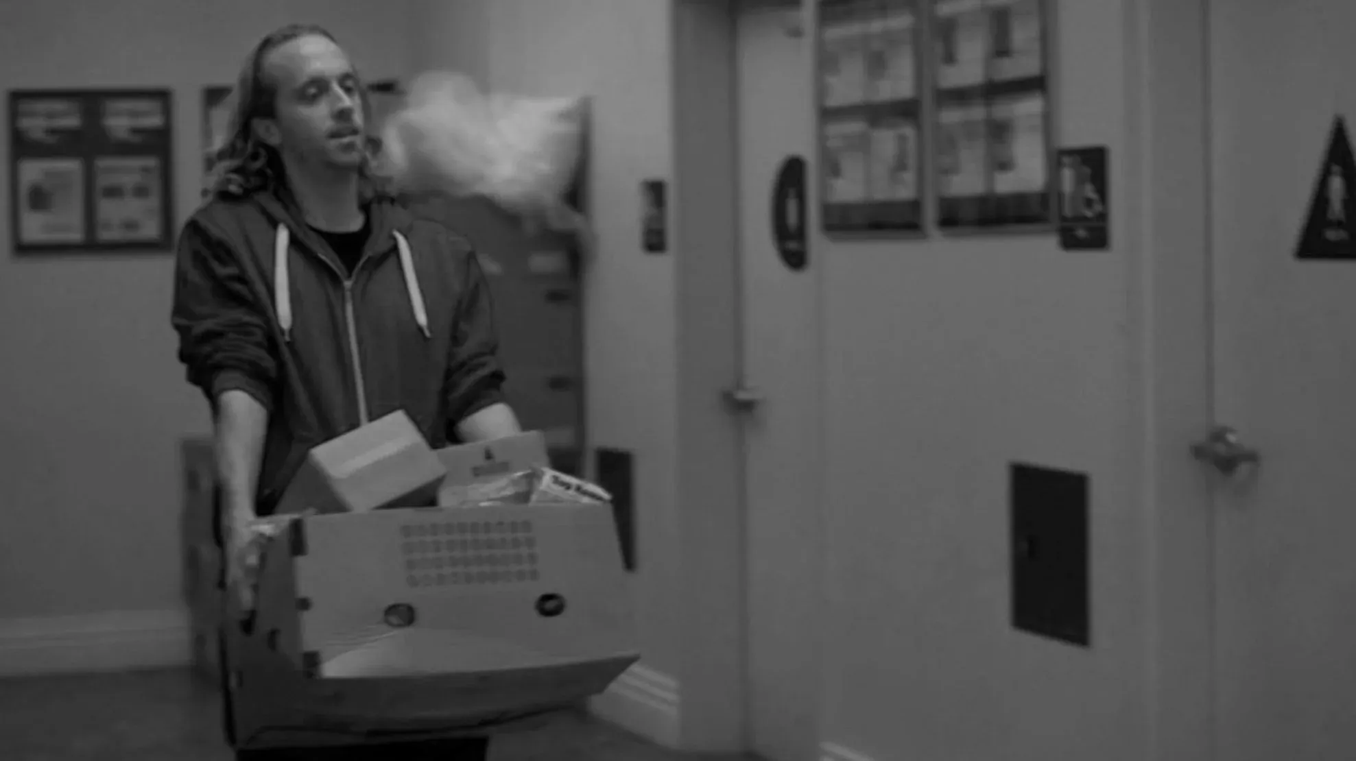 Carrying supplies through an SRO building in the Tenderloin